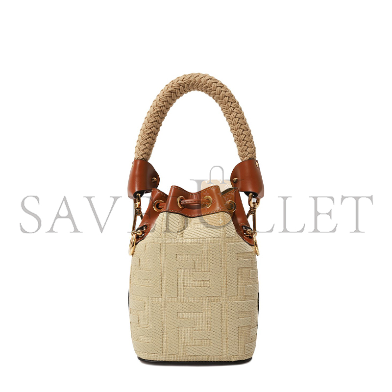 F**di straw ff mini mon tresor bucket bag 8bs010ap4mf1lmm (18*12*10cm)